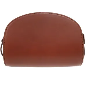 A.P.C. Shoulder Bag PXAWVF61392CAD leather Brown SAC DEMI LUNE MINI HALF MOON BAG