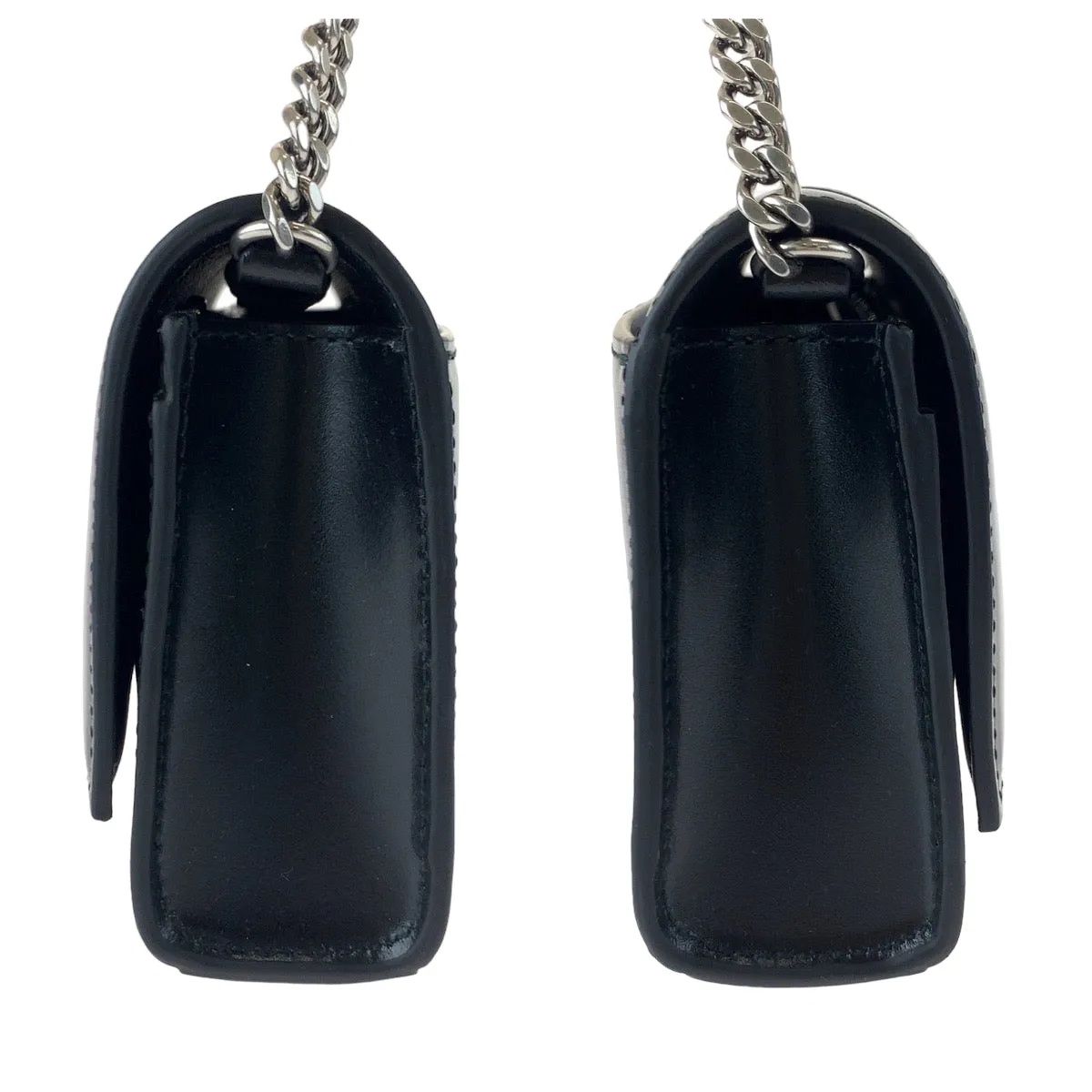 BALENCIAGA Long Wallet Purse 2304BLSJJ BAL3145 leather Black White Chain wallet Shoulder Bag Adidas collaboration Hourglass Hourglass Wallet On Chain Women Used