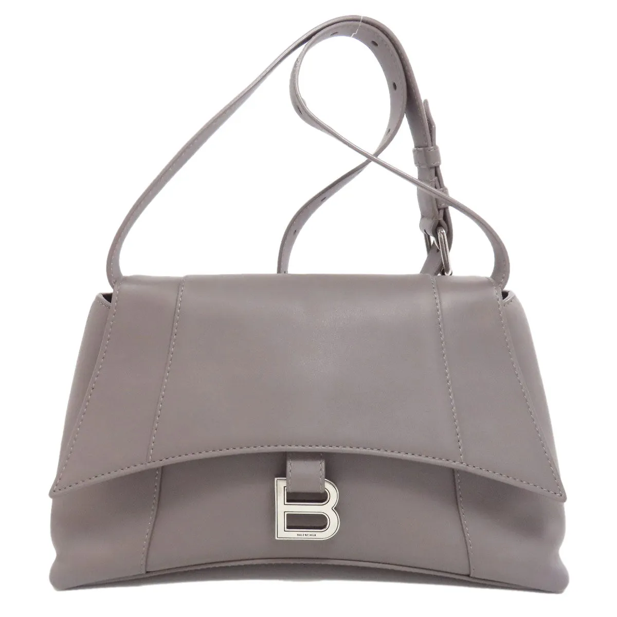 BALENCIAGA Shoulder Bag 671353 Calfskin gray Downtown