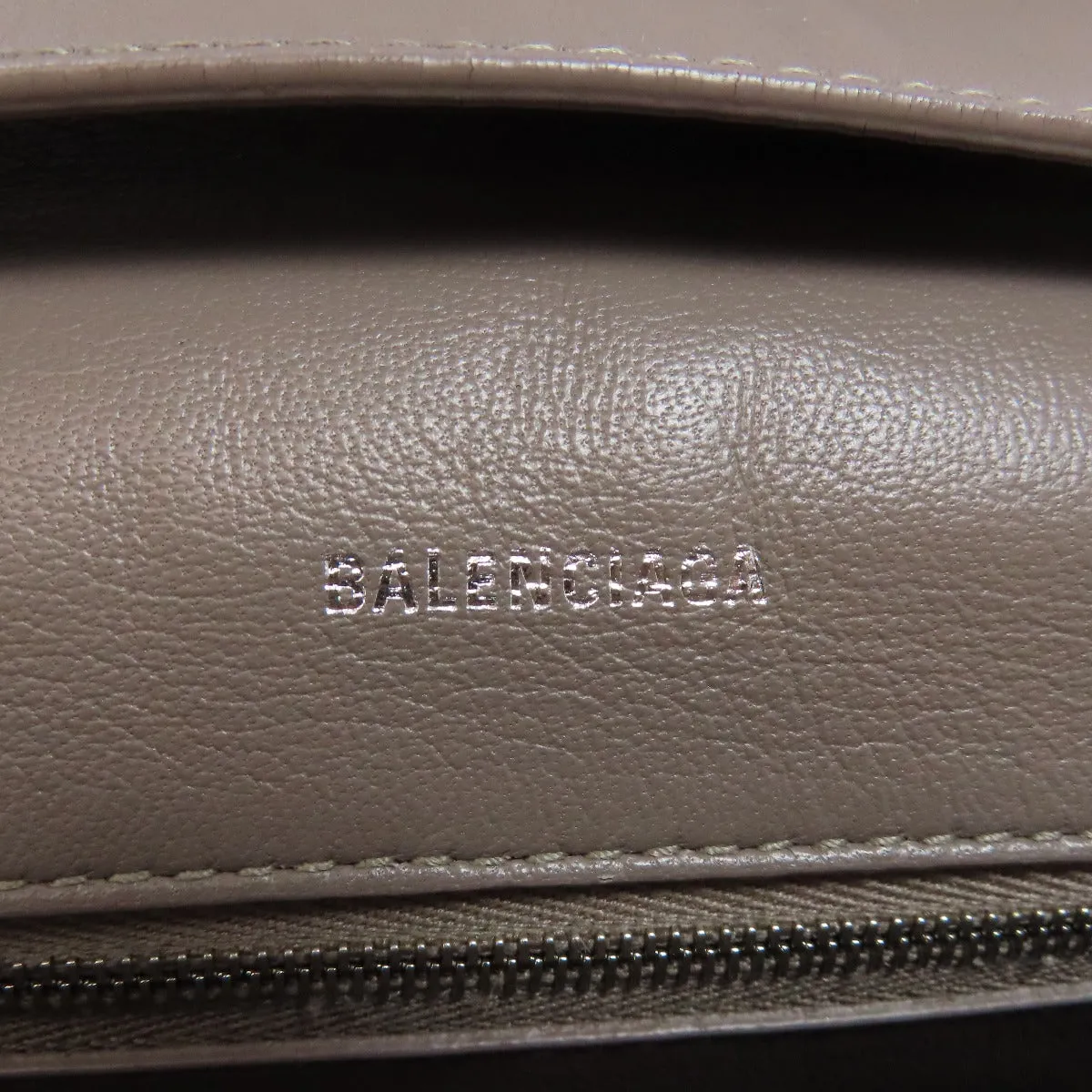 BALENCIAGA Shoulder Bag 671353 Calfskin gray Downtown