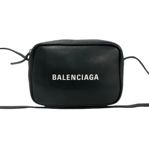 BALENCIAGA Shoulder Bag leather black Everyday camera bag Women Used