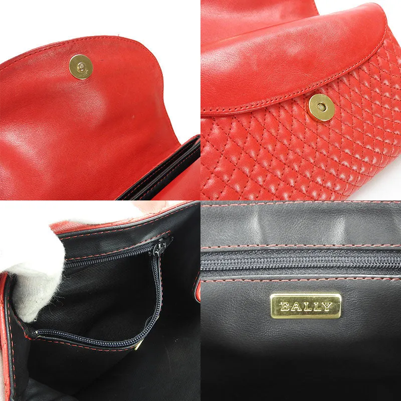 BALLY Shoulder Bag leather Red