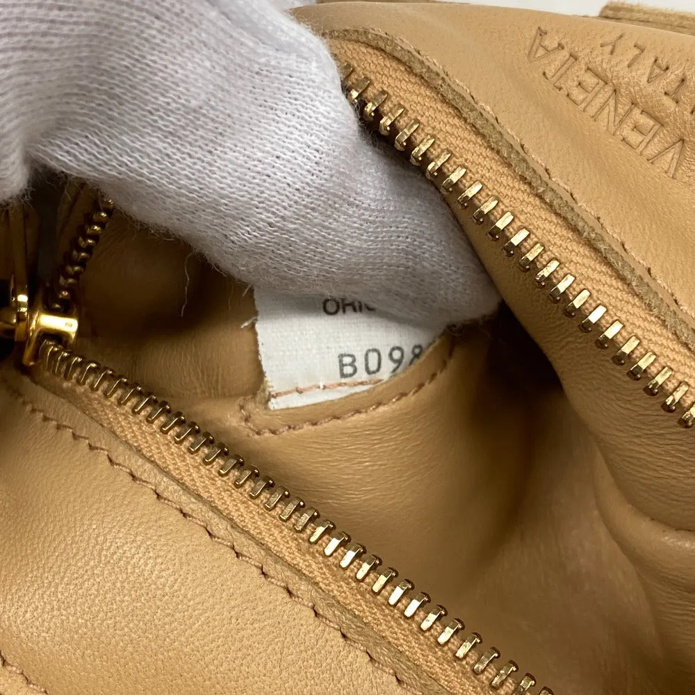 BOTTEGAVENETA Shoulder Bag leather beige INTRECCIATO Cassette