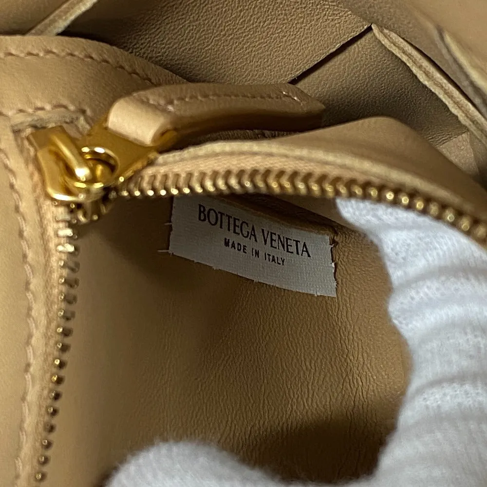 BOTTEGAVENETA Shoulder Bag leather beige INTRECCIATO Cassette