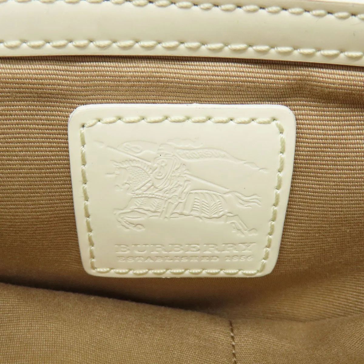 BURBERRY Shoulder Bag PVC beige Nova Check Women Used