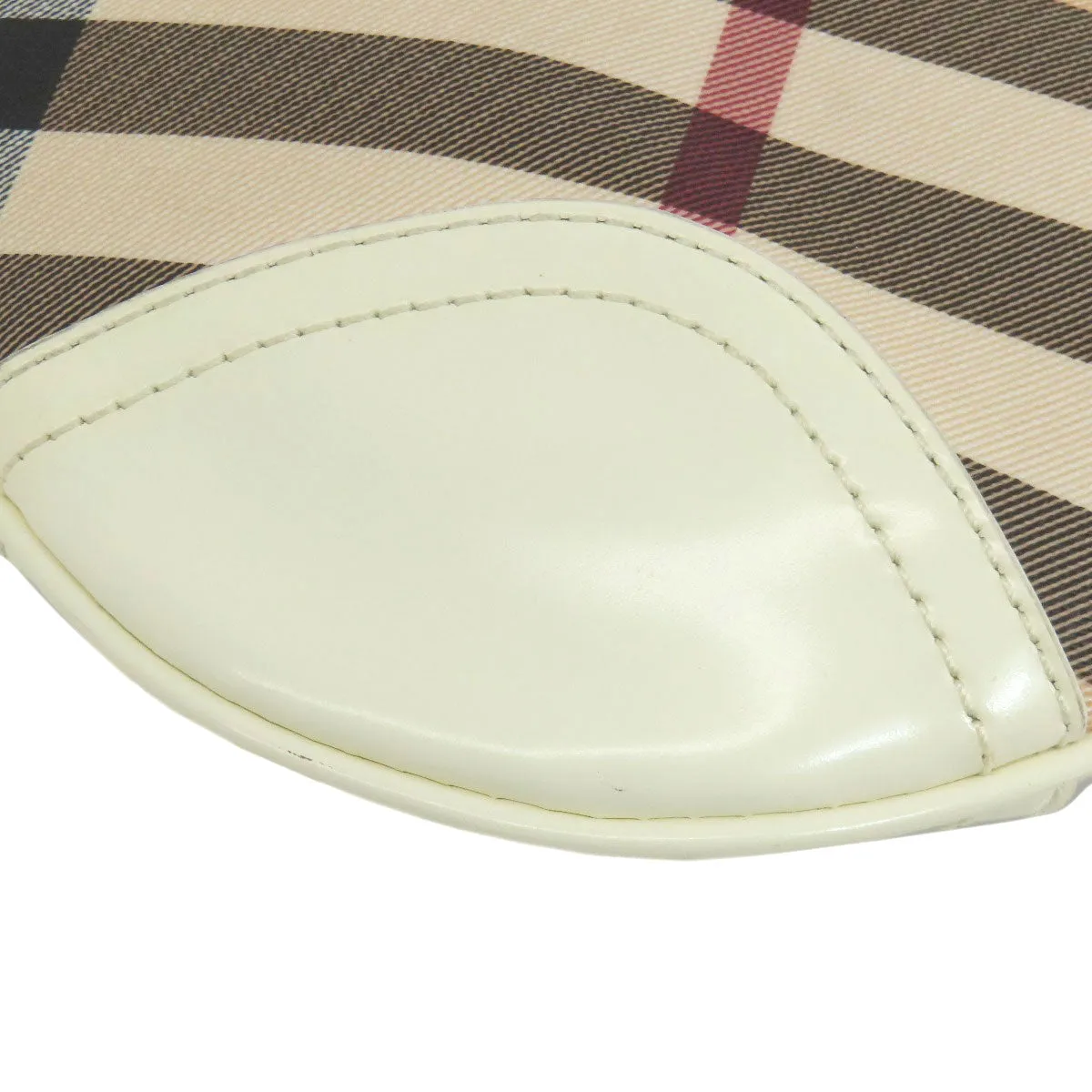 BURBERRY Shoulder Bag PVC beige Nova Check Women Used
