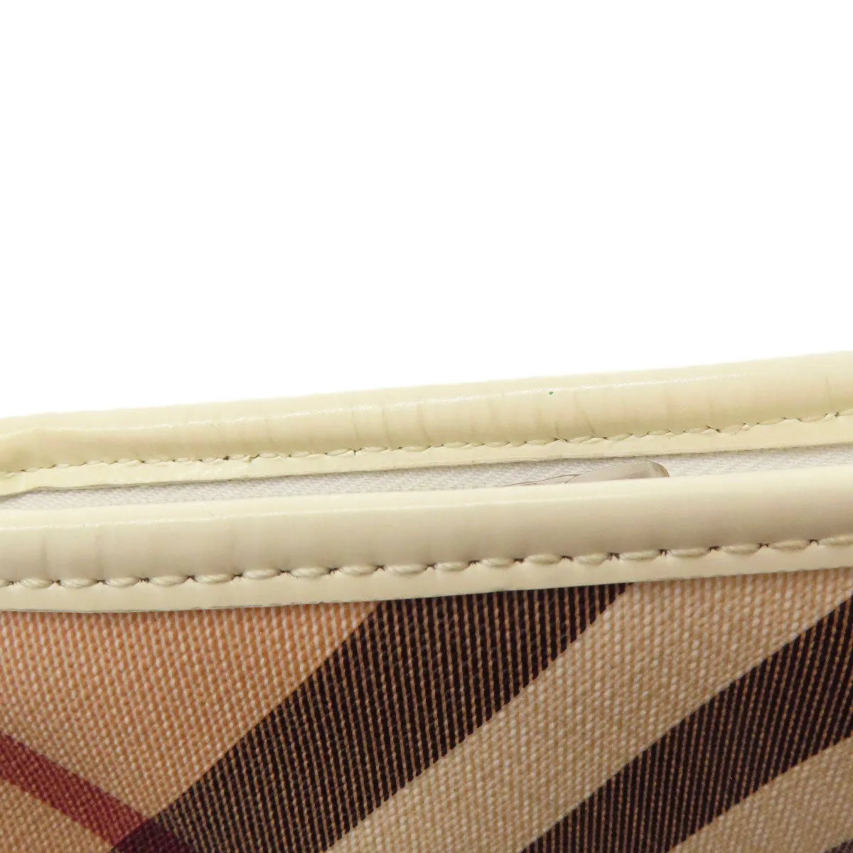 BURBERRY Shoulder Bag PVC beige Nova Check Women Used
