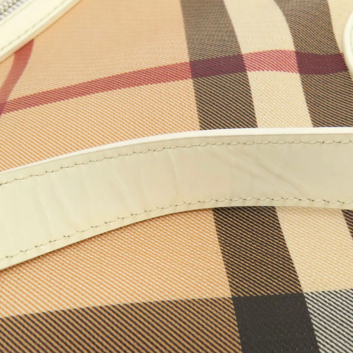 BURBERRY Shoulder Bag PVC beige Nova Check Women Used