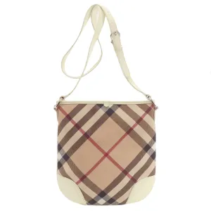 BURBERRY Shoulder Bag PVC beige Nova Check Women Used