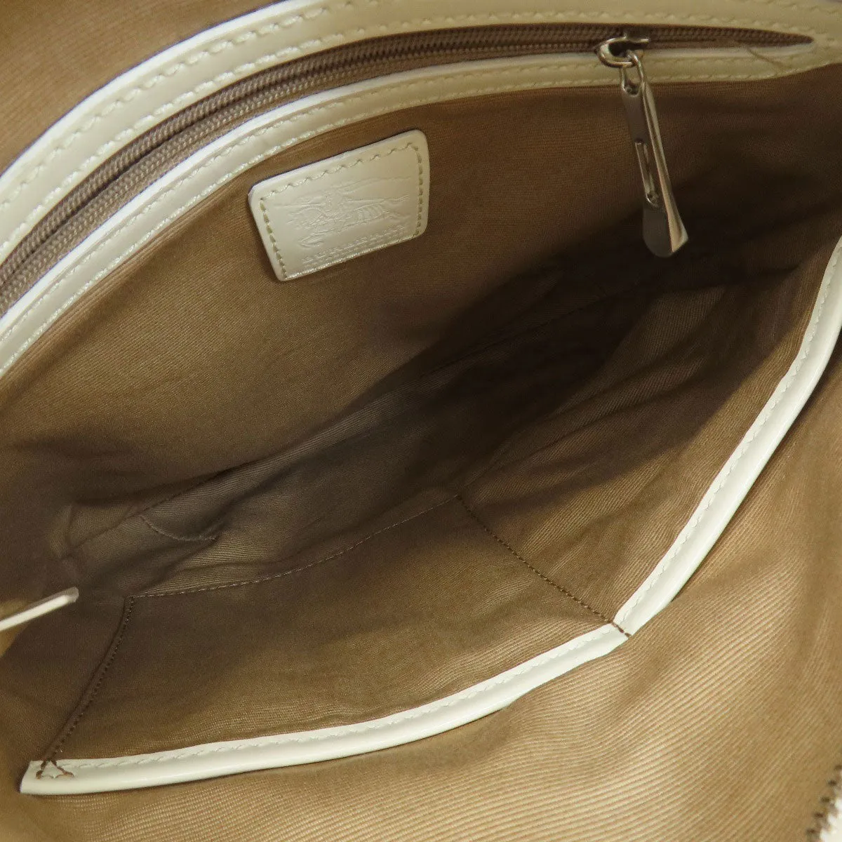 BURBERRY Shoulder Bag PVC beige Nova Check Women Used