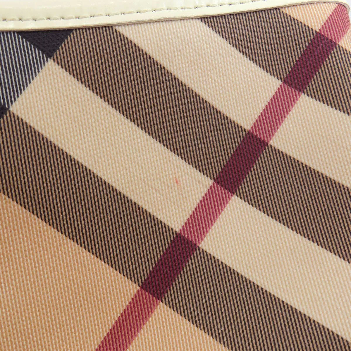 BURBERRY Shoulder Bag PVC beige Nova Check Women Used