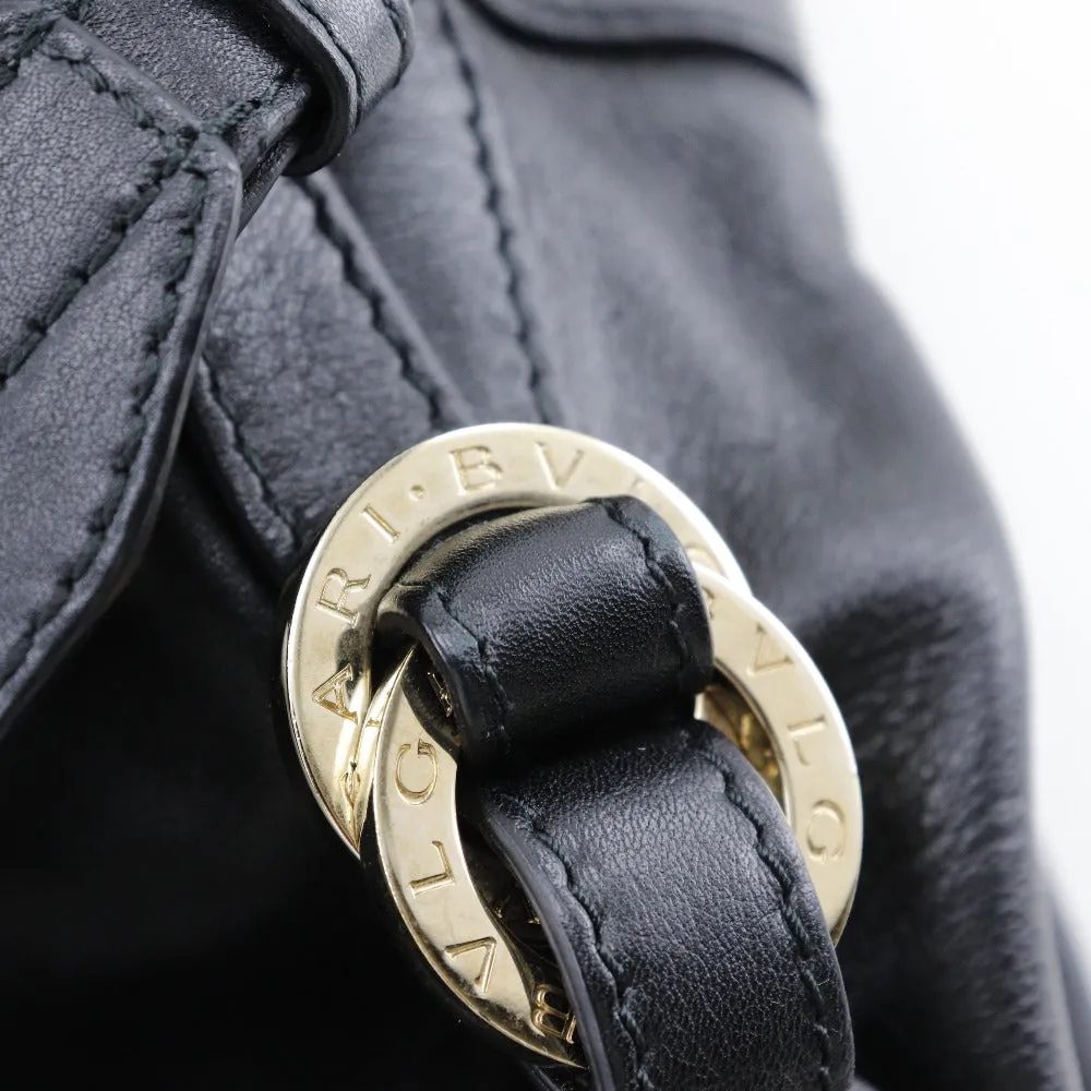 BVLGARI Handbag leather black 2WAYShoulder Chandra Women Used