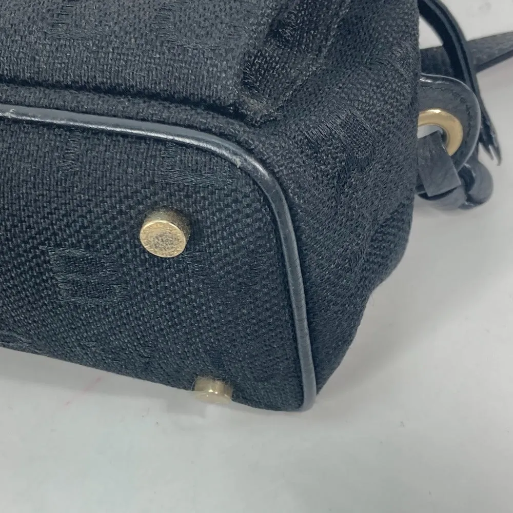 BVLGARI Handbag Leather / canvas black Bag Shoulder Bag Tote Bag Logo mania Women Used