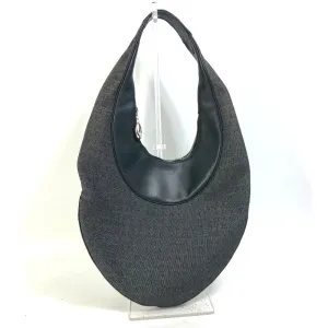 BVLGARI Shoulder Bag Model number unknown Canvas / leather black Shoulder denim Logomania Ascot Women Used