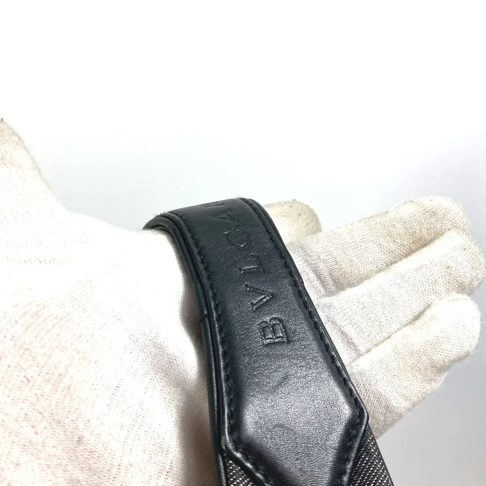 BVLGARI Shoulder Bag Model number unknown Canvas / leather black Shoulder denim Logomania Ascot Women Used
