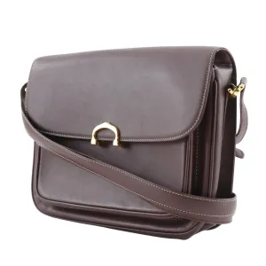 CARTIER Shoulder Bag Calfskin Bordeaux vintage Must Line Women Used