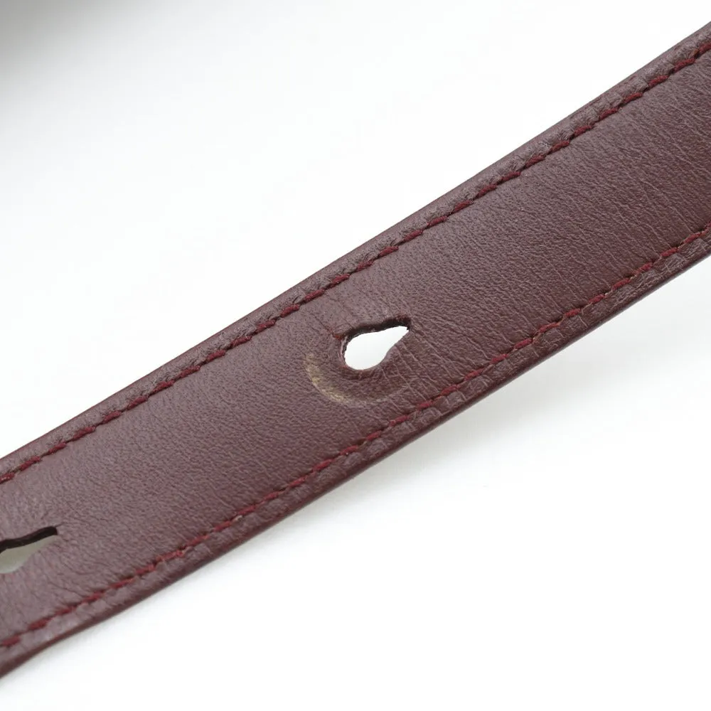 CARTIER Shoulder Bag Calfskin Bordeaux vintage Must Line Women Used