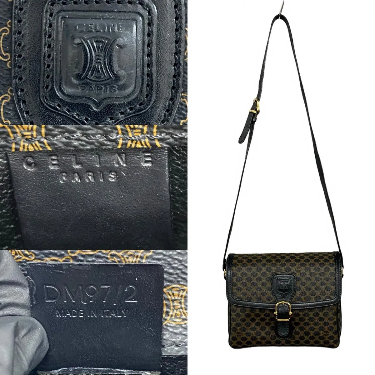 CELINE Shoulder Bag leather black