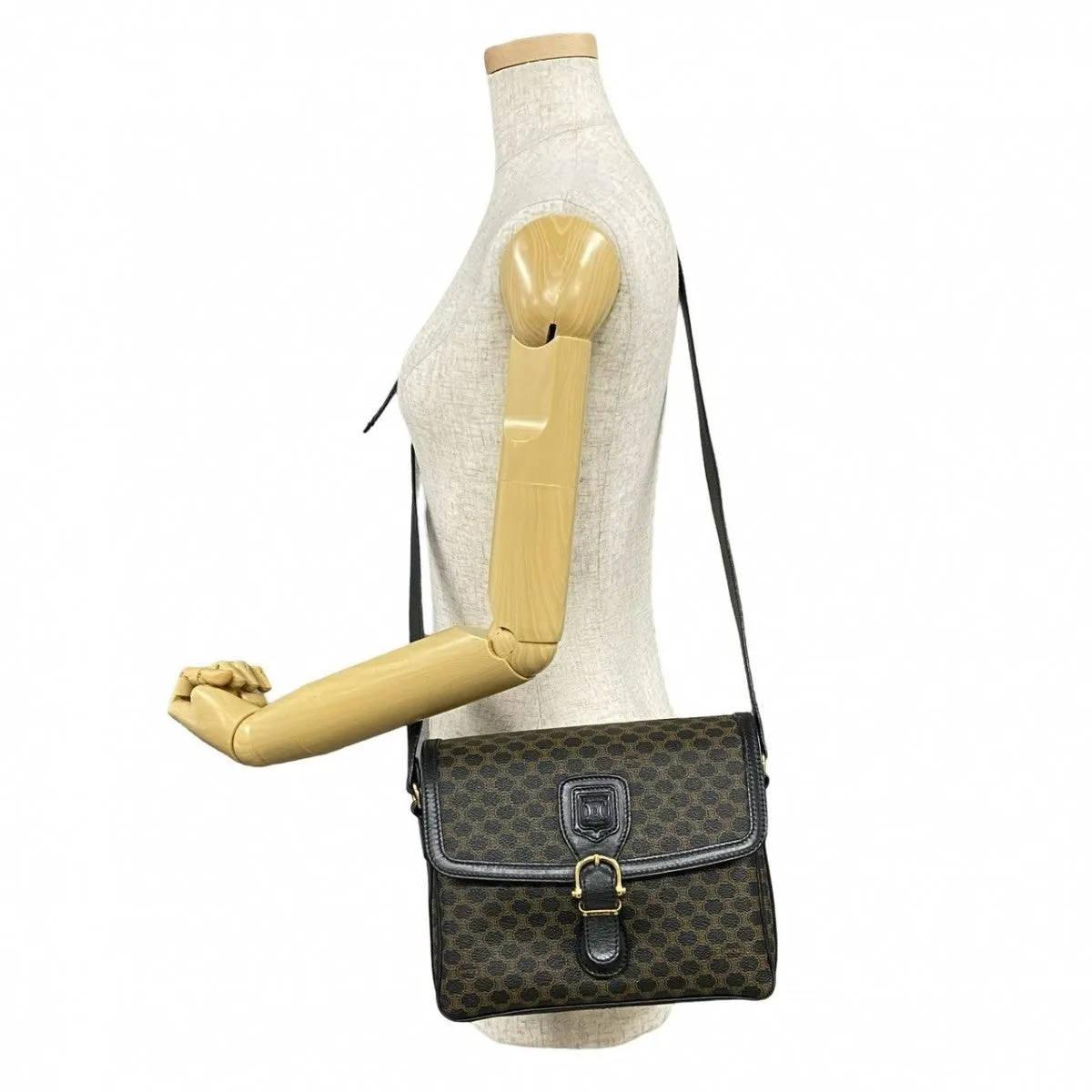 CELINE Shoulder Bag leather black