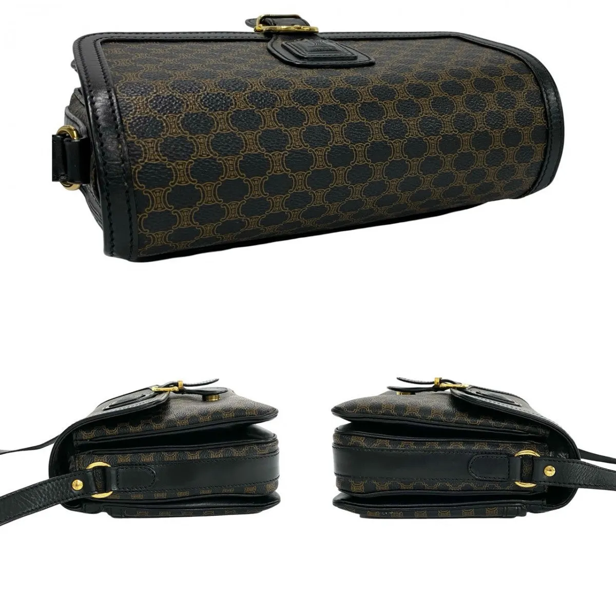 CELINE Shoulder Bag leather black