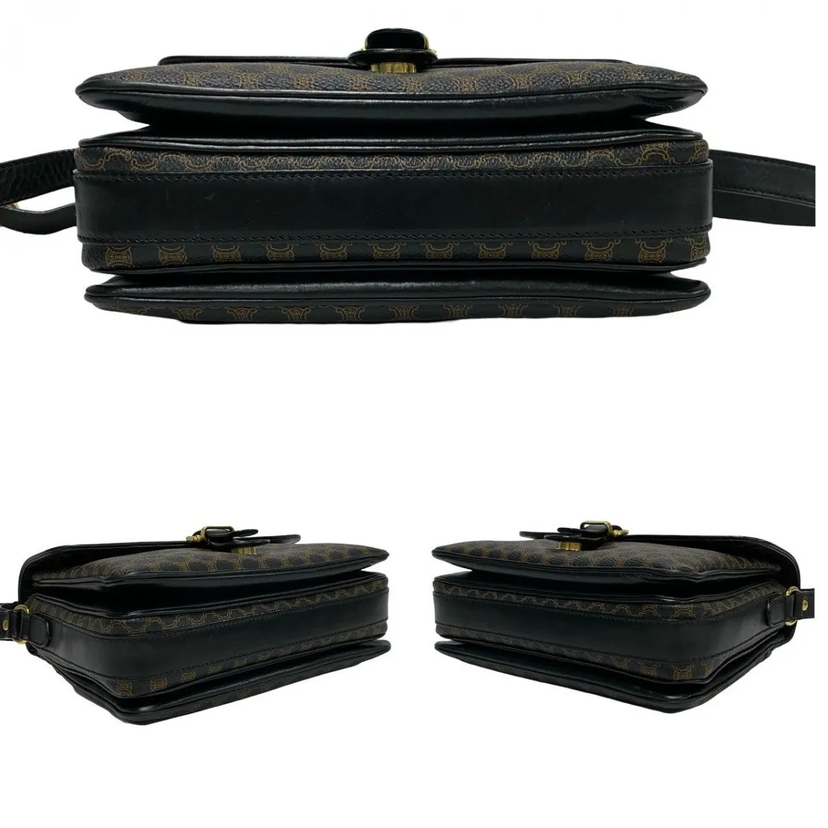 CELINE Shoulder Bag leather black