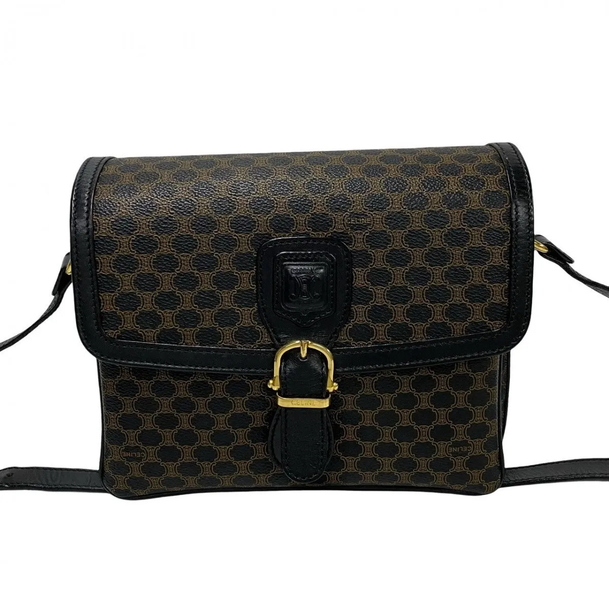 CELINE Shoulder Bag leather black