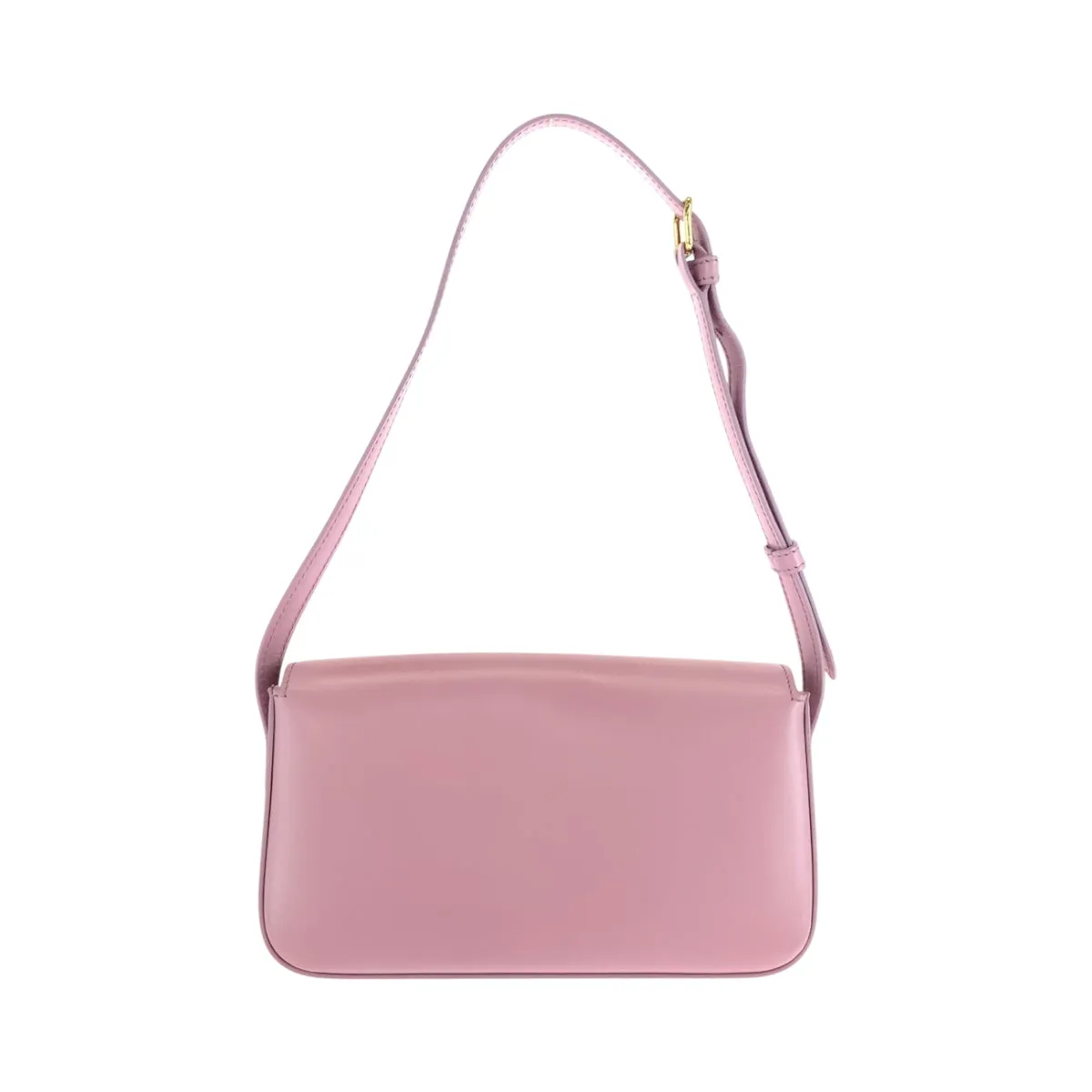 CELINE Shoulder Bag leather Pink Gold Metal Triomphe