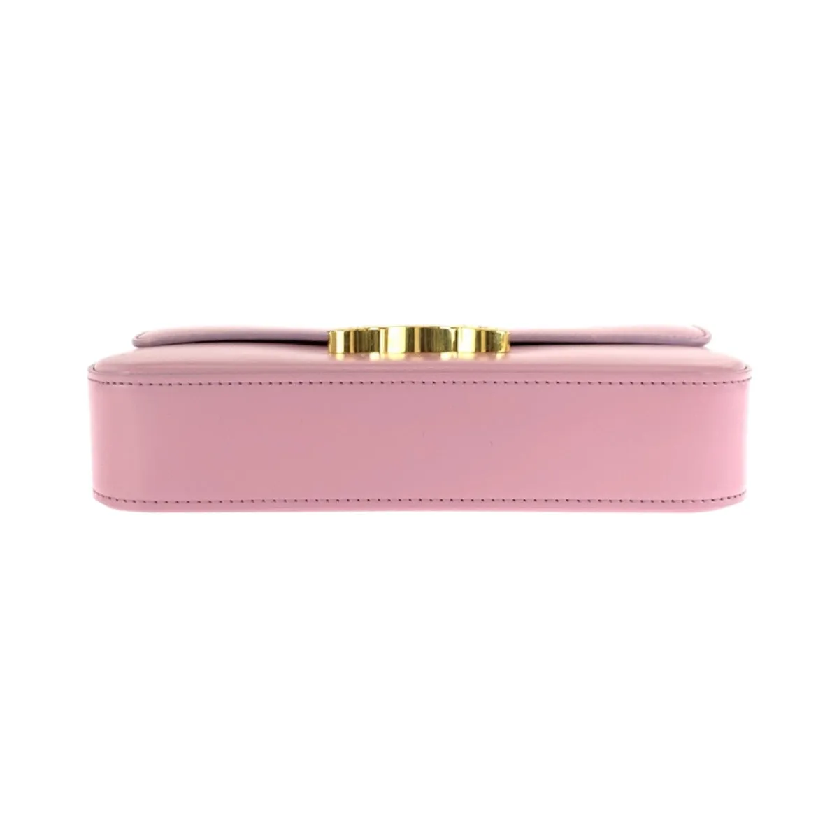 CELINE Shoulder Bag leather Pink Gold Metal Triomphe