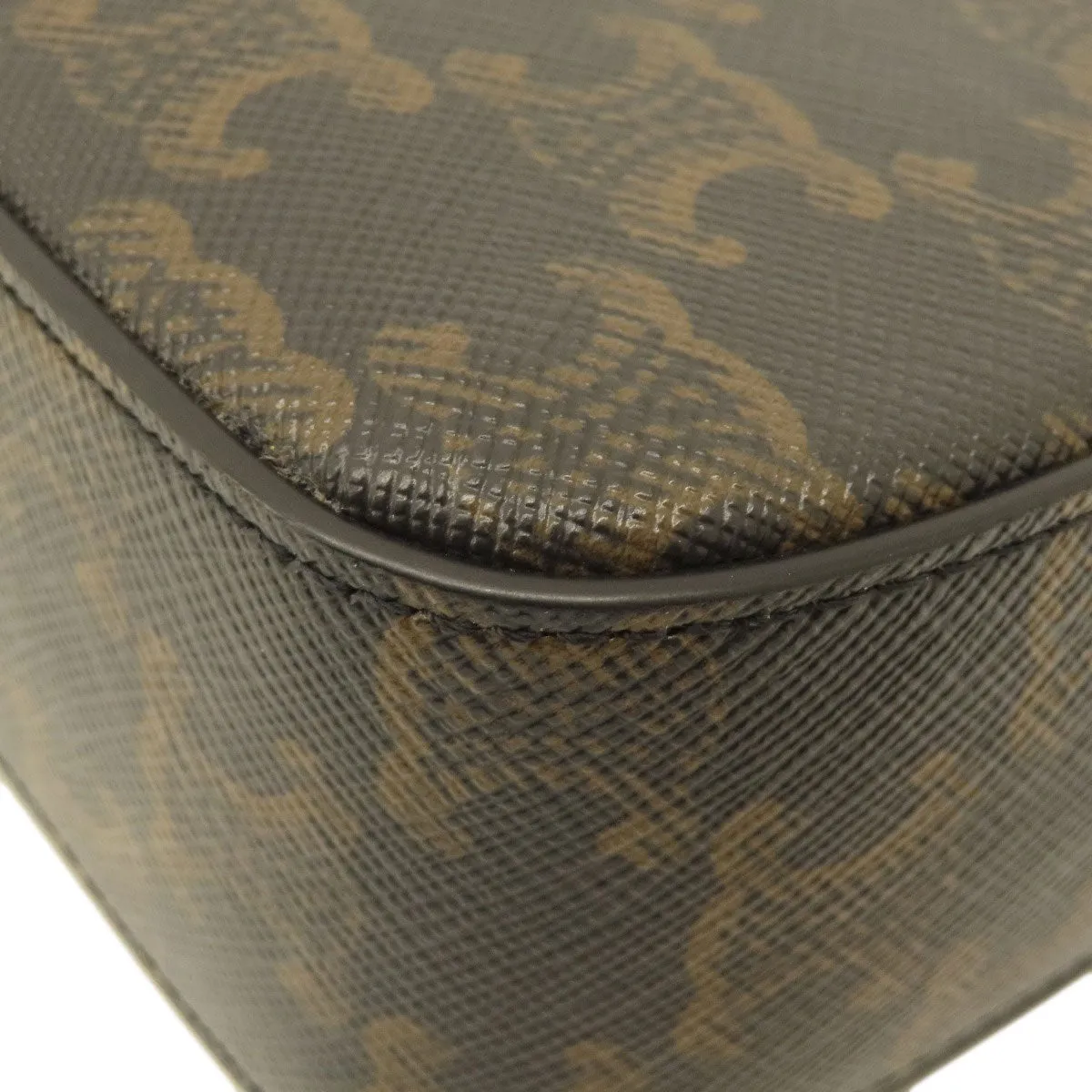 CELINE Shoulder Bag PVC Brown Triomphe