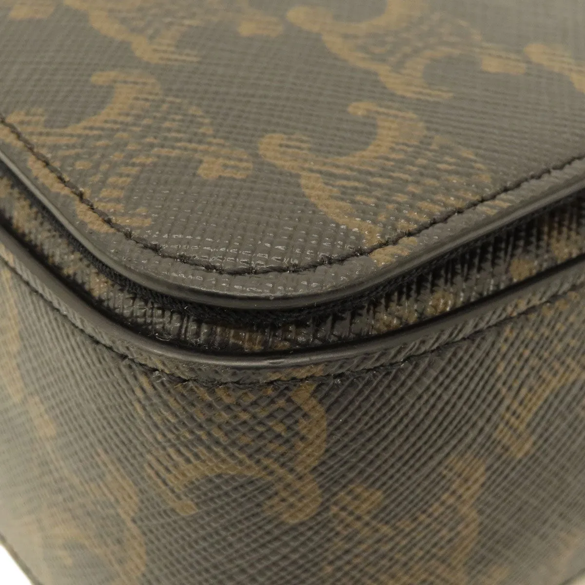 CELINE Shoulder Bag PVC Brown Triomphe