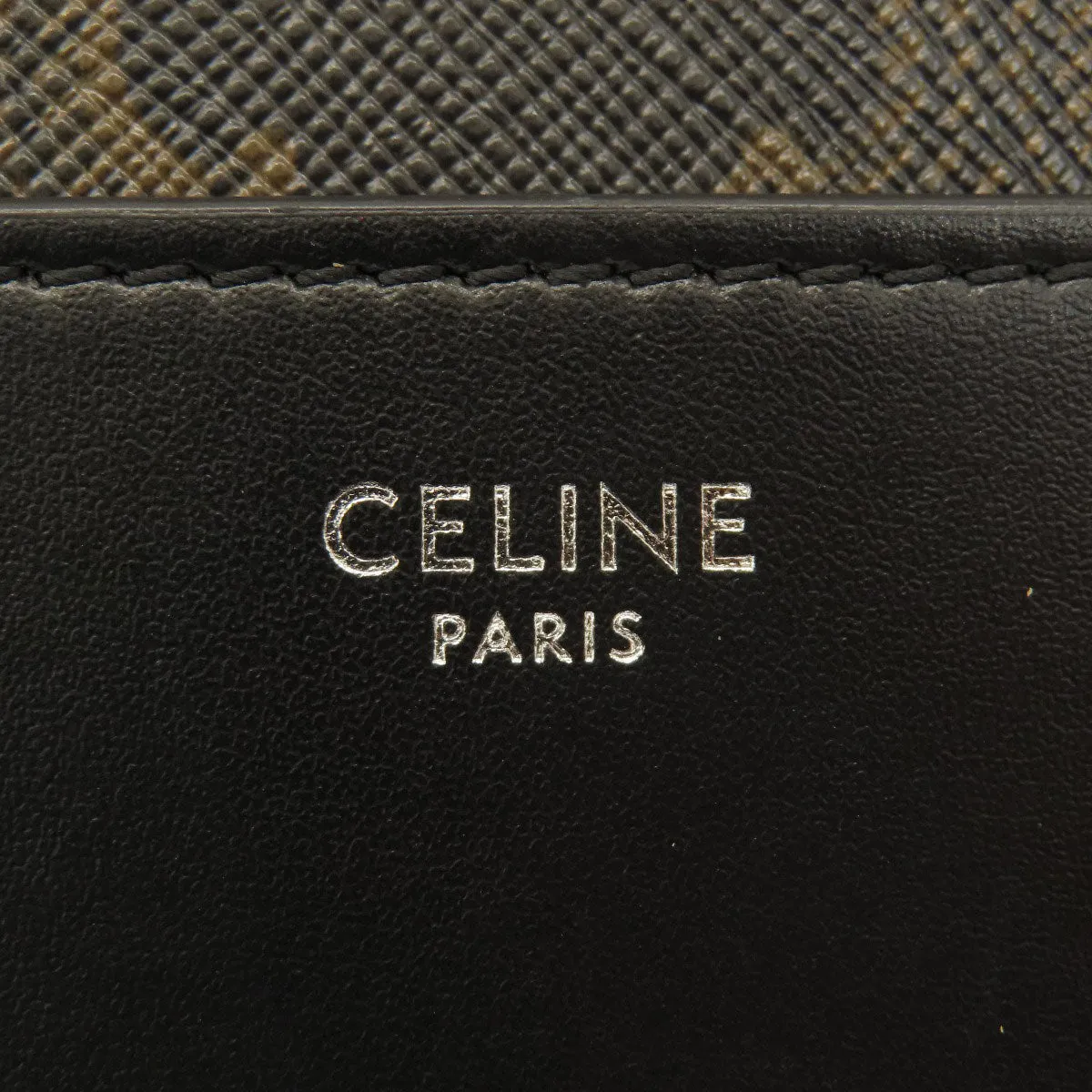 CELINE Shoulder Bag PVC Brown Triomphe