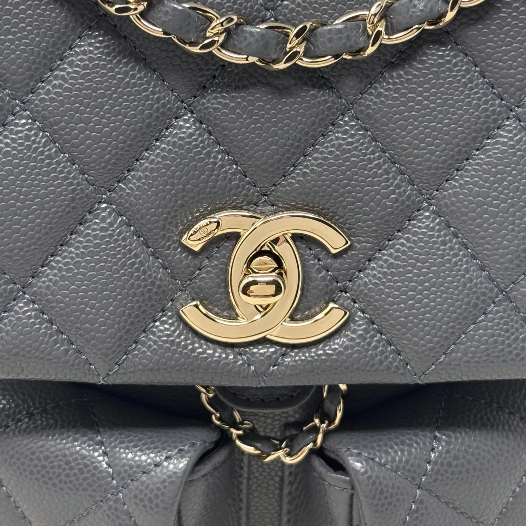 Chanel Grey Mini Duma Pockets Backpack