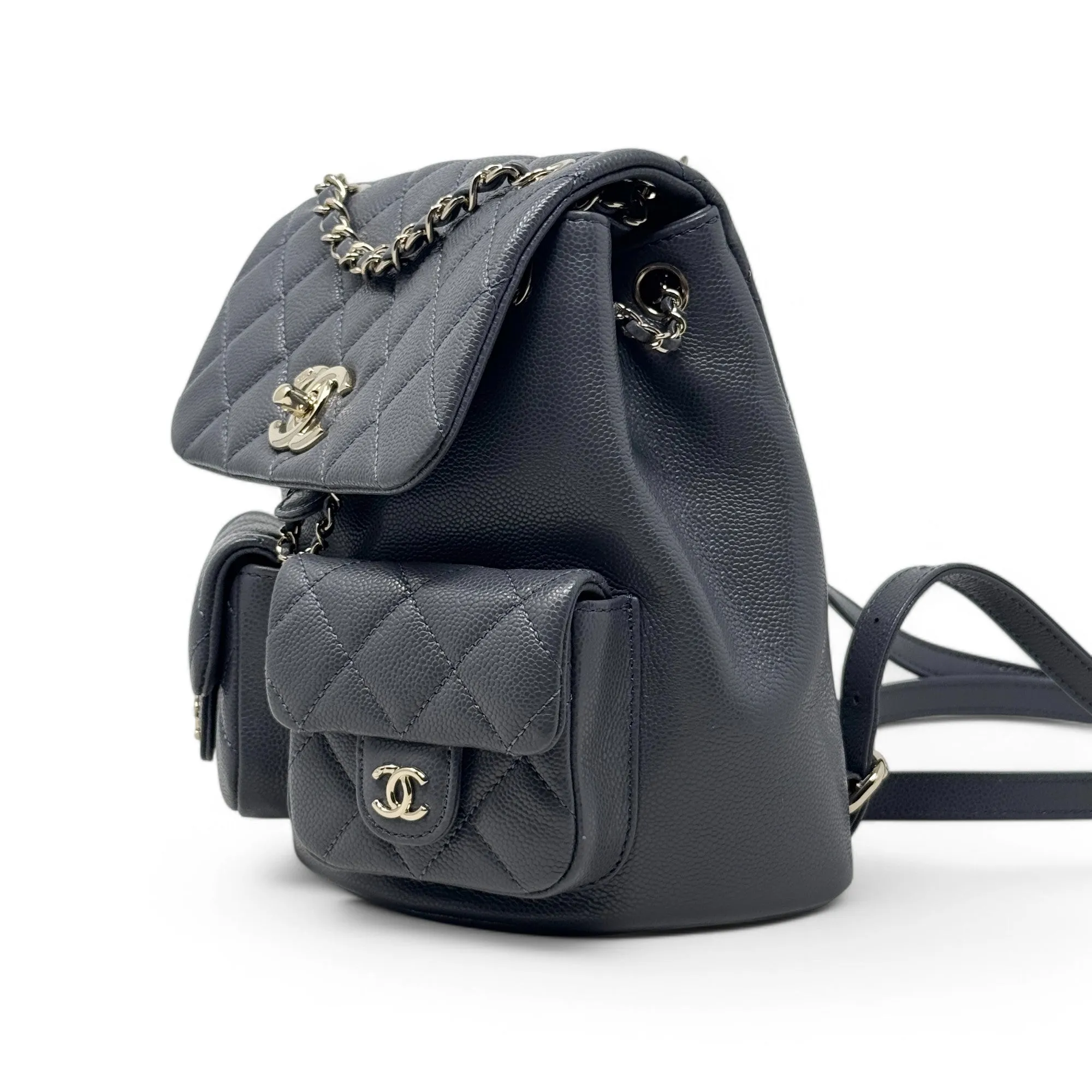 Chanel Grey Mini Duma Pockets Backpack
