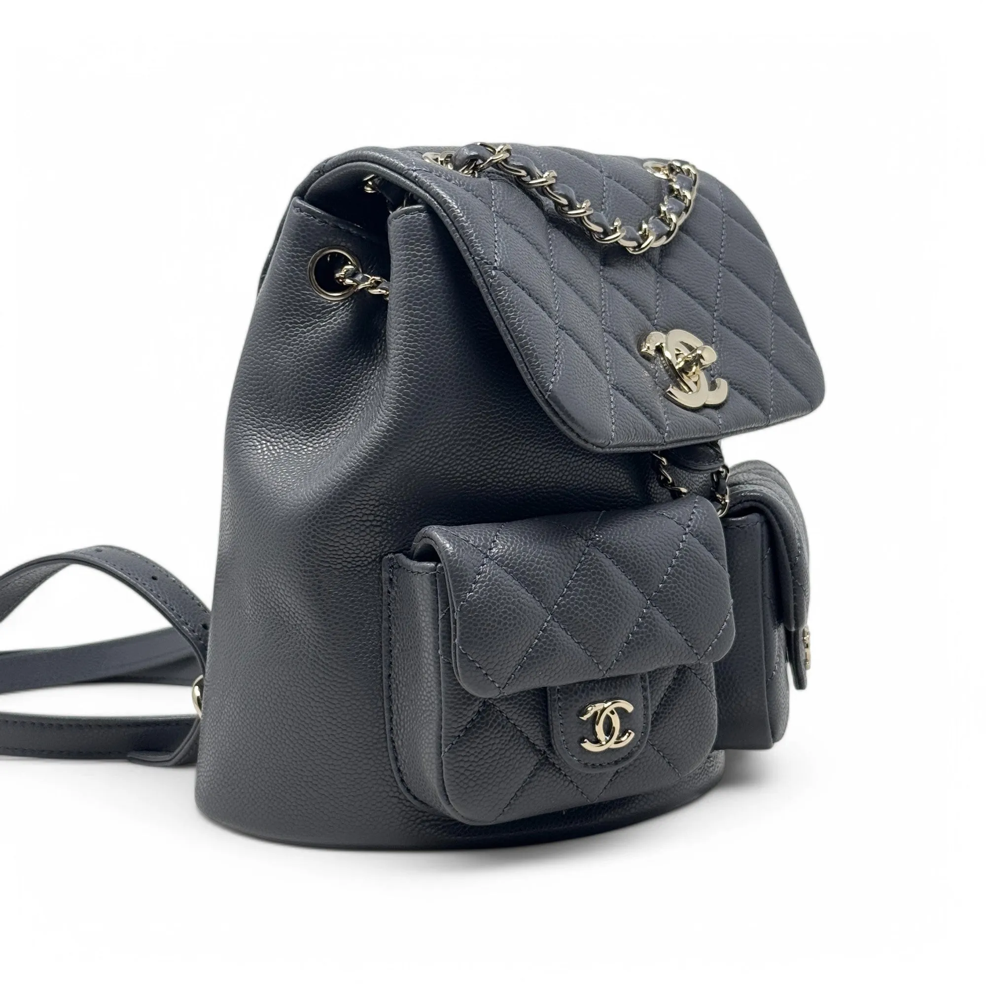 Chanel Grey Mini Duma Pockets Backpack