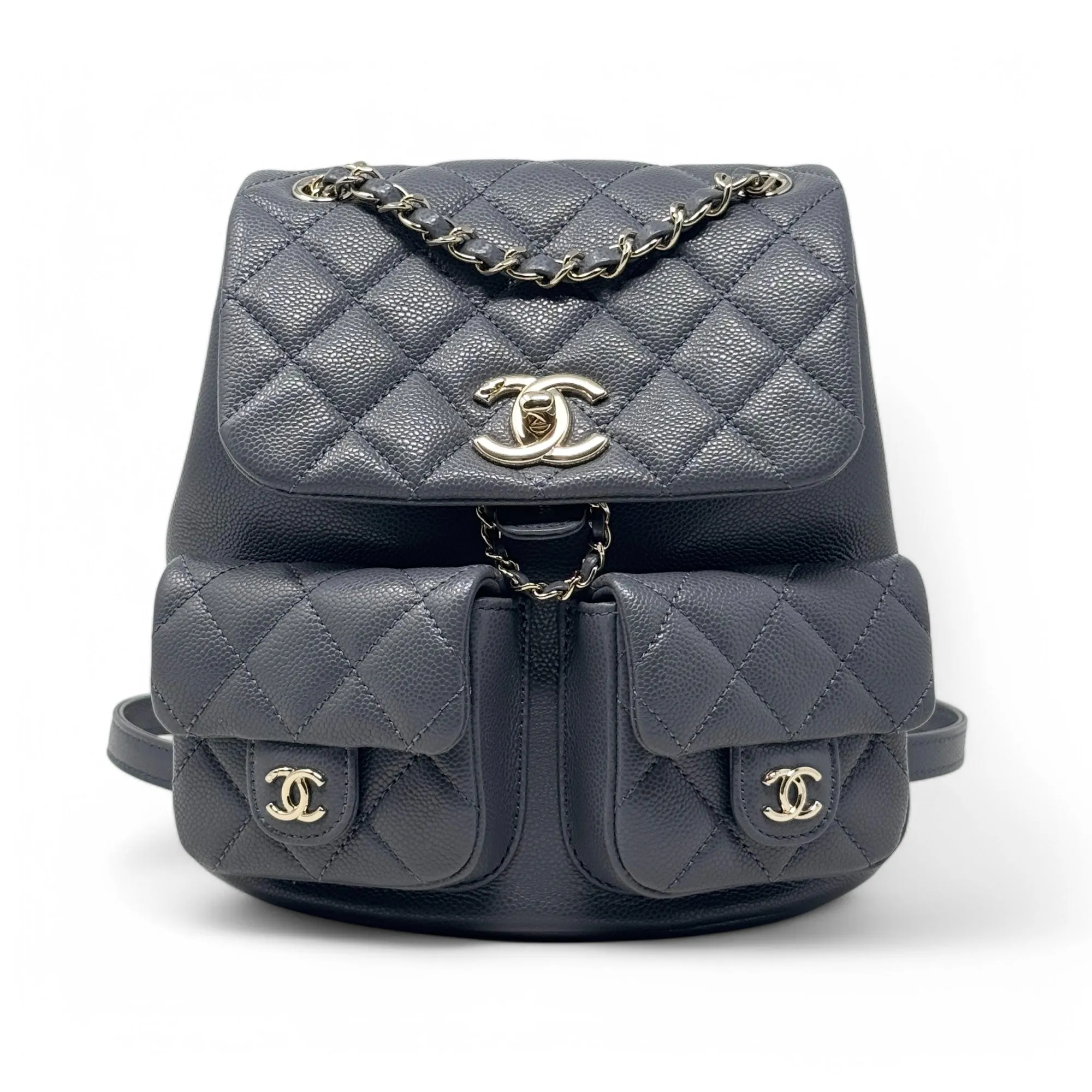 Chanel Grey Mini Duma Pockets Backpack