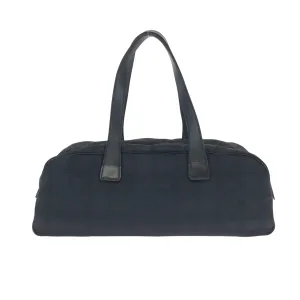 CHANEL Handbag Nylon Black SilverMetal Handbag Shoulder Bag New travel line Women Used