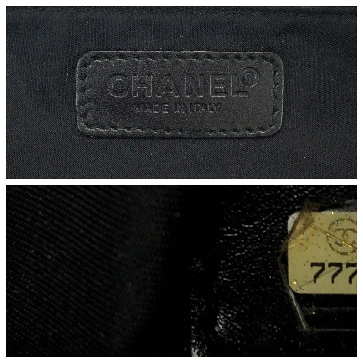 CHANEL Handbag Nylon Black SilverMetal Handbag Shoulder Bag New travel line Women Used