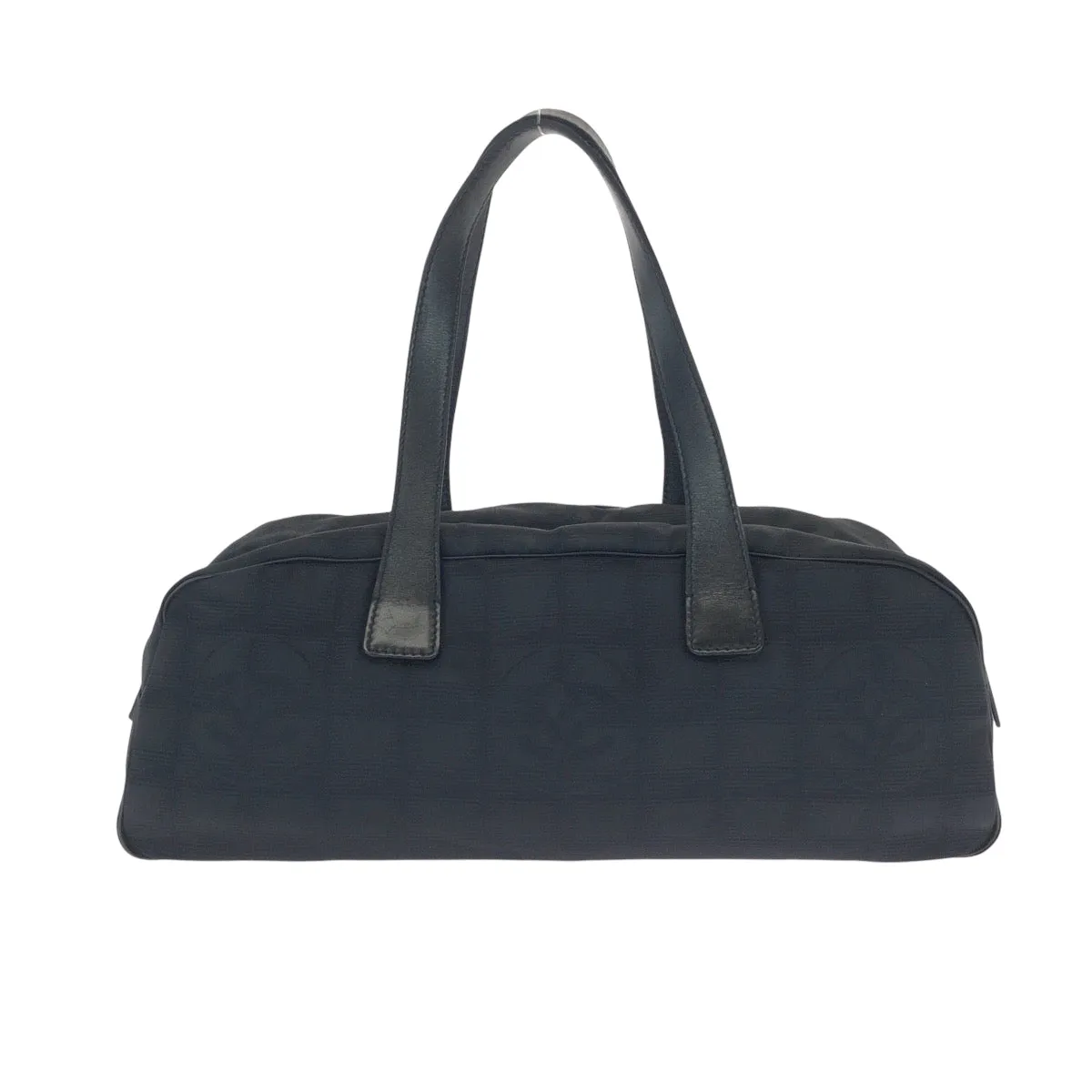 CHANEL Handbag Nylon Black SilverMetal Handbag Shoulder Bag New travel line Women Used
