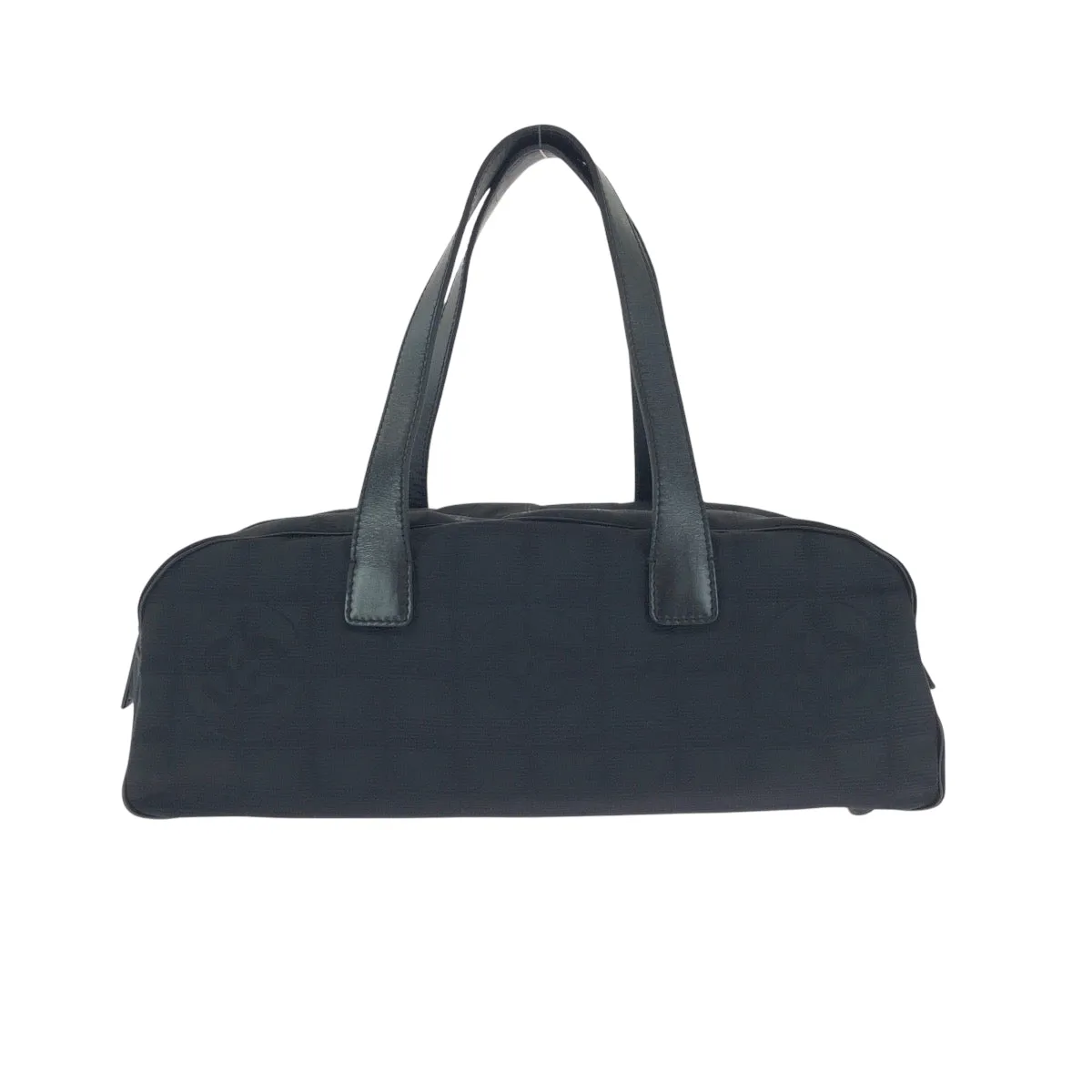 CHANEL Handbag Nylon Black SilverMetal Handbag Shoulder Bag New travel line Women Used