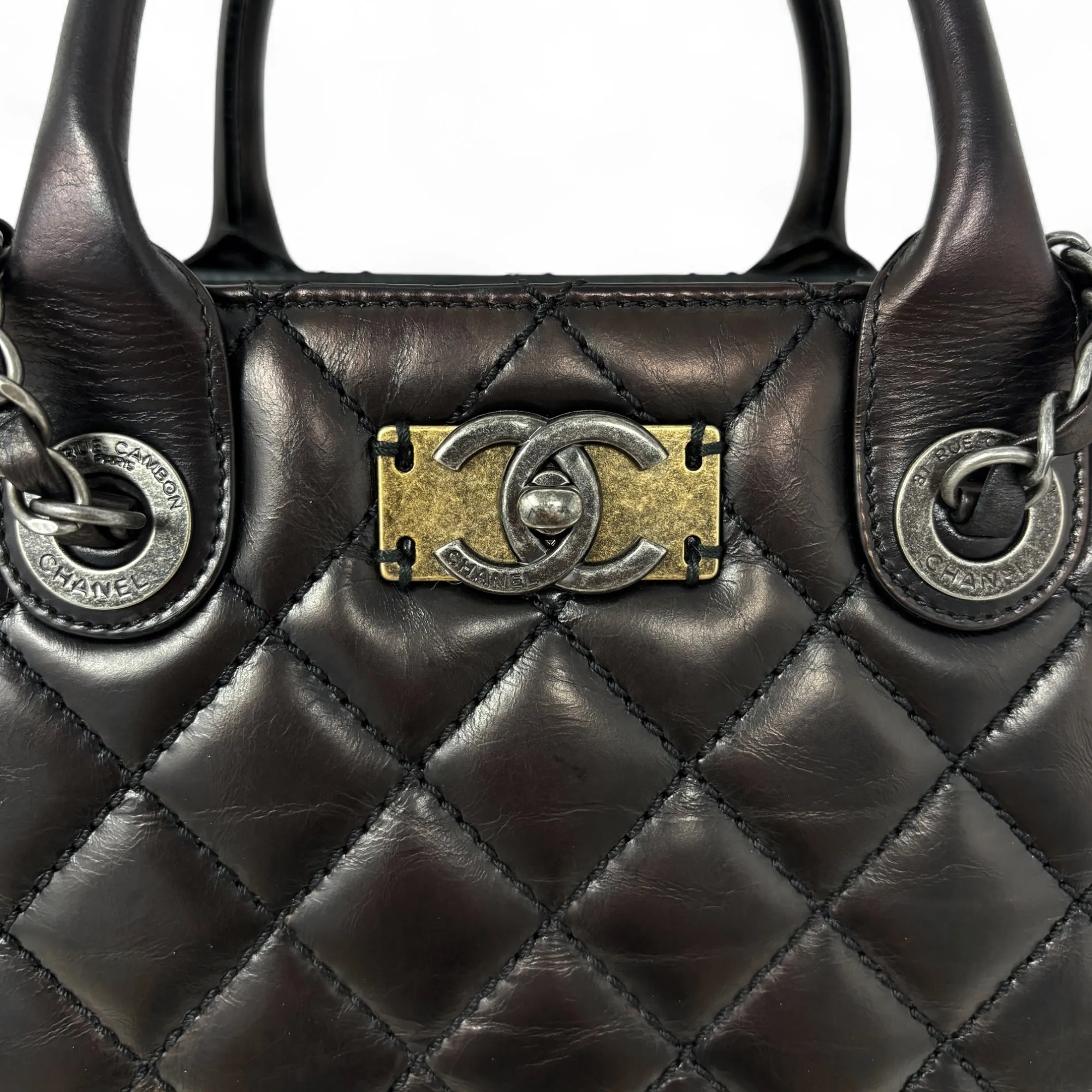 Chanel Metallic Brown Shopping Tote