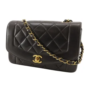 CHANEL Shoulder Bag A01164 lambskin black Matrasse ChainShoulder diana flap 22 Women Used