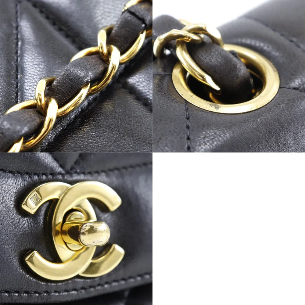 CHANEL Shoulder Bag A01164 lambskin black Matrasse ChainShoulder diana flap 22 Women Used