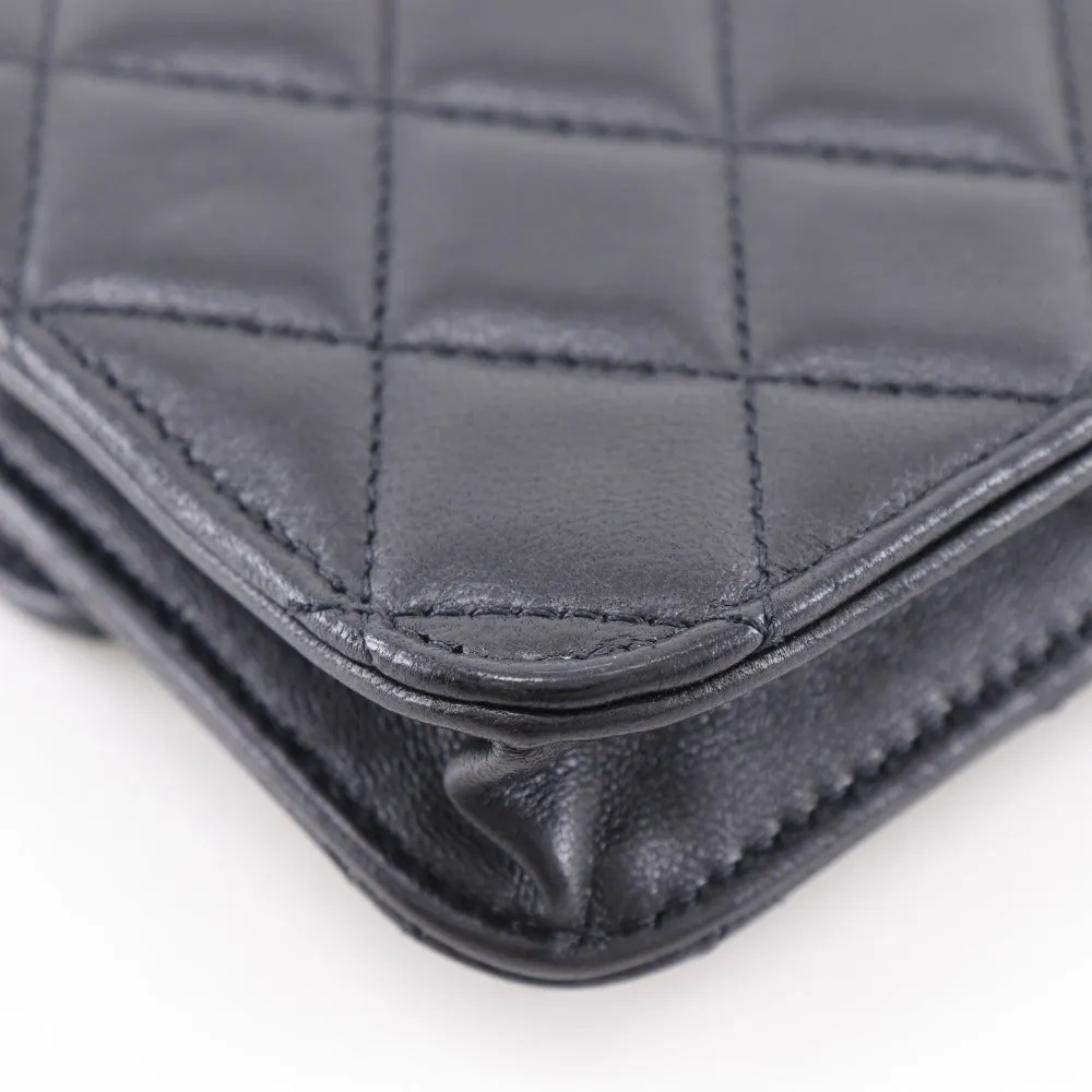 CHANEL Shoulder Bag AP2200 lambskin black Mini matrasse Chain pochette