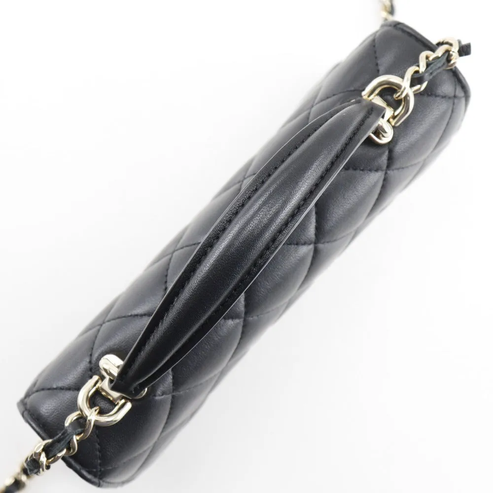 CHANEL Shoulder Bag AP3226 lambskin black Matrasse Smartphone Shoulder 2WAY Mini Chain Shoulder Women Used