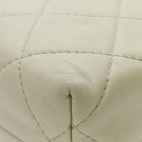 CHANEL Shoulder Bag Calfskin beige Matrasse large Women Used