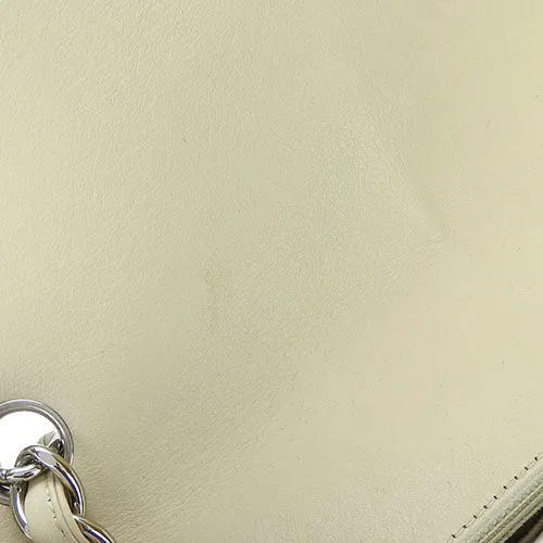 CHANEL Shoulder Bag Calfskin beige Matrasse large Women Used