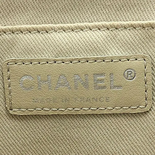 CHANEL Shoulder Bag Calfskin beige Matrasse large Women Used