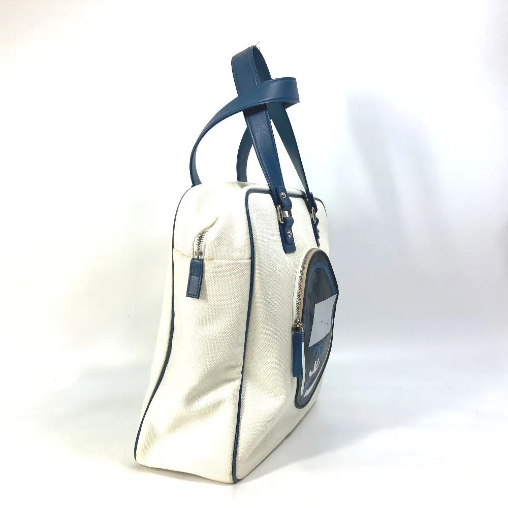 CHANEL Shoulder Bag Canvas / leather white Airline CC COCO Mark Women Used