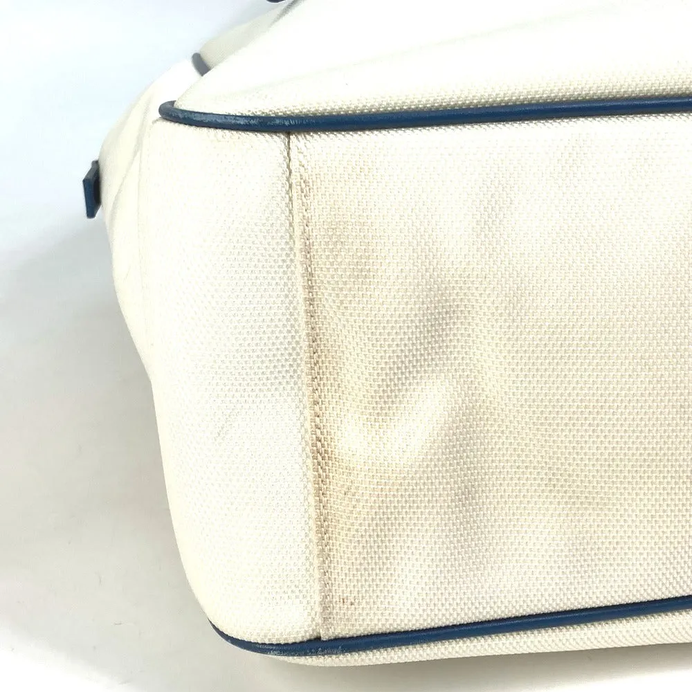 CHANEL Shoulder Bag Canvas / leather white Airline CC COCO Mark Women Used