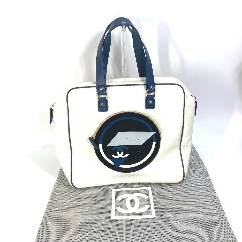 CHANEL Shoulder Bag Canvas / leather white Airline CC COCO Mark Women Used